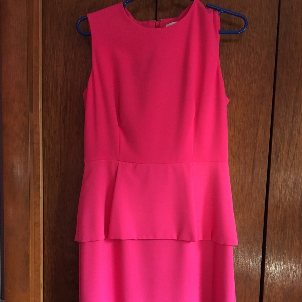 Pink Peplum Calvin Klein Dress